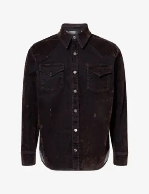 AMIRI Flock Long-Sleeve Denim Shirt