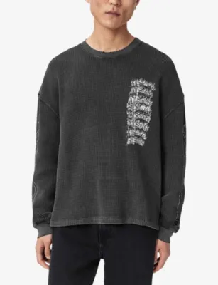 ALLSAINTS Incendo Crewneck Graphic-Print Cotton T-Shirt detail 3