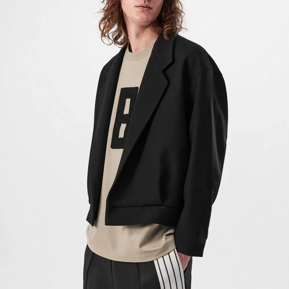 Fear Of God Men's Notch Lapel Long Sleeve Blazer in Black, additional product view 2