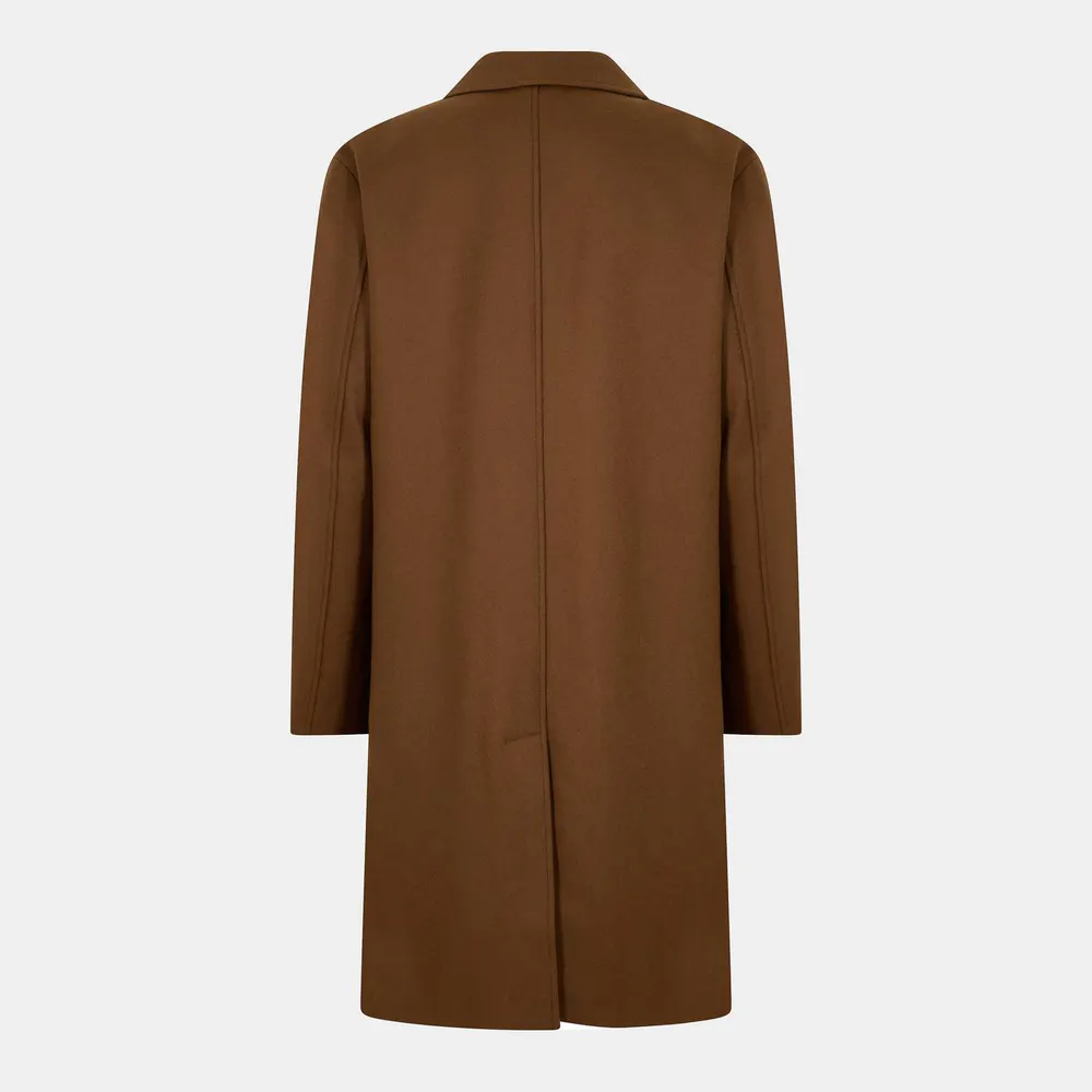 Hugo Men's Malox2341 Overcoat in Rust/Copper, additional product view 2