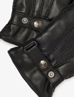 DENTS Tetbury Leather Gloves - L in BLACK, additional product view 2