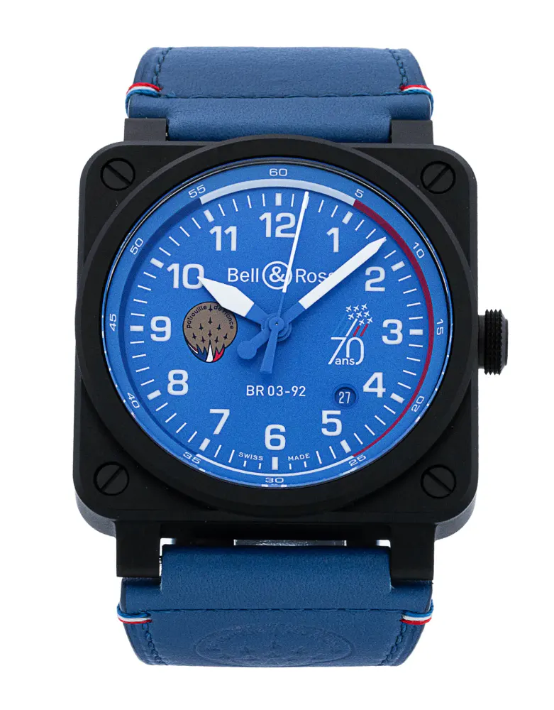 Bell and Ross BR03-92 BR0392-PAF7-CE/SCA — 2023 — Excellent in Blue Arabic – Pre-owned watches