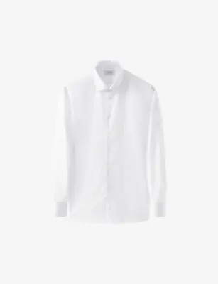 ETON Cutaway-Collar Single-Cuff Slim-Fit Cotton-Twill Shirt - LIGHT BLUE - 17.75 detail 2