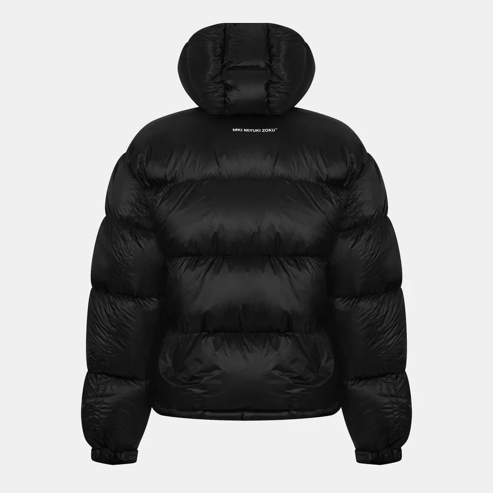 MKI MIYUKI ZOKU Men's Trans Bubble Medium Puffer Jacket in Black, additional product view 2