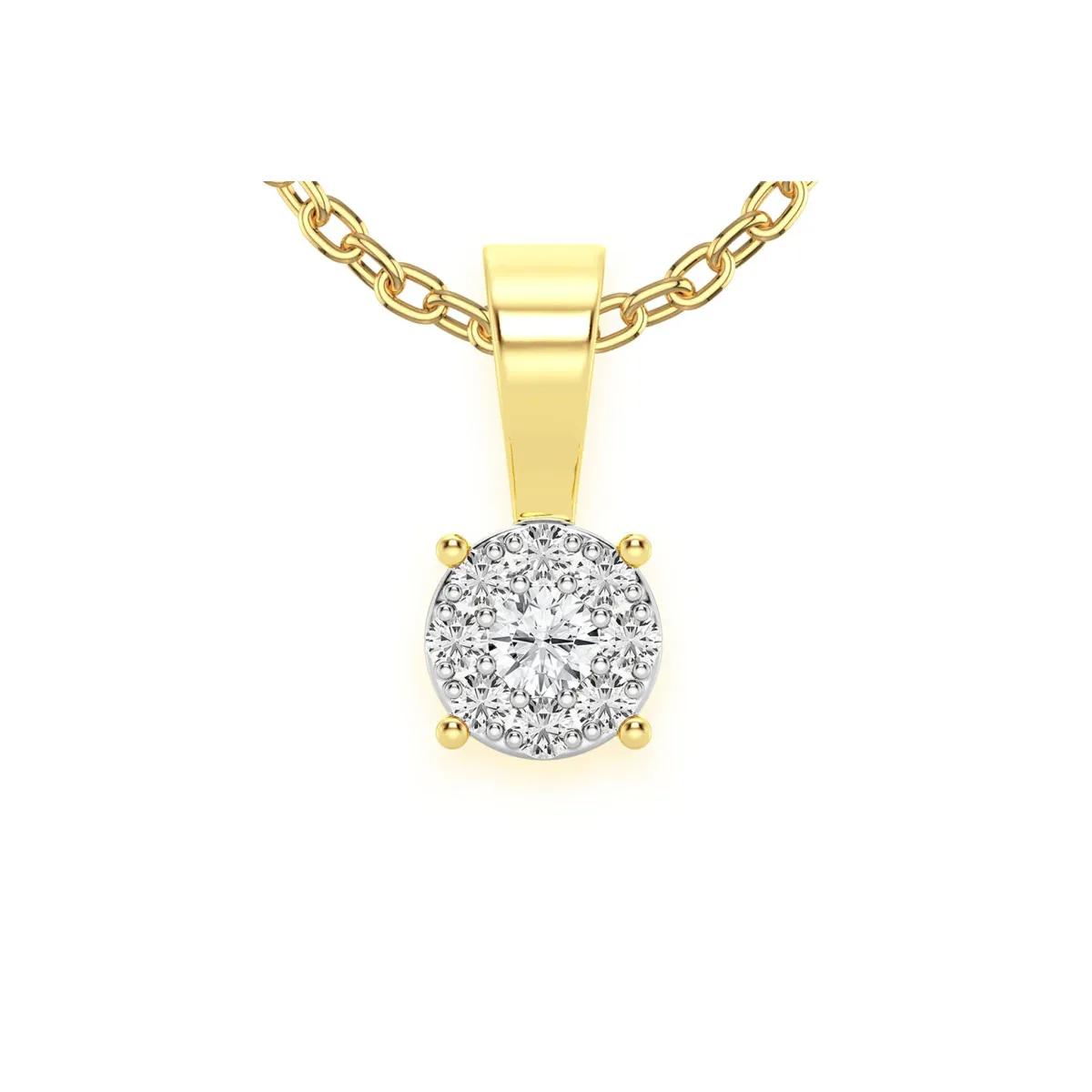 For Him Mosaic Diamond Pendant in 0.15ctw / White Gold / Natural Diamond – Pendant