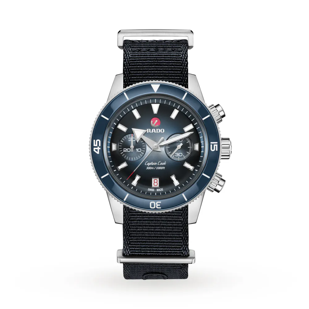 Rado Captain Cook Chronograph 43mm in Blue, additional product view 2