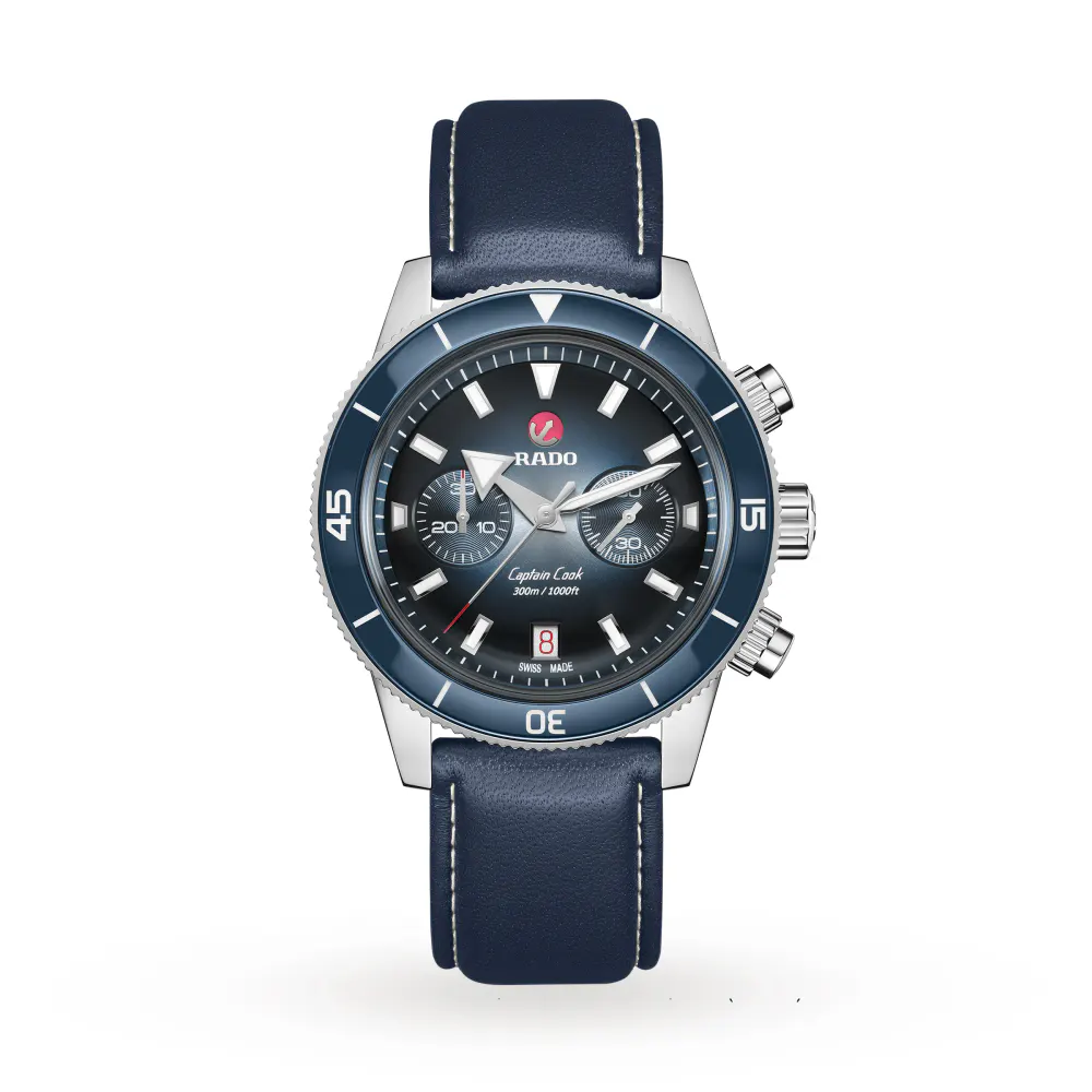 Rado Captain Cook Chronograph 43mm in Blue, additional product view 3