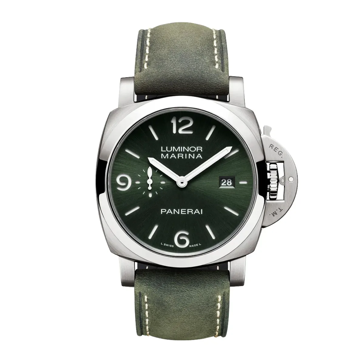Panerai Luminor Marina Titanio 44mm Mens Watch Green