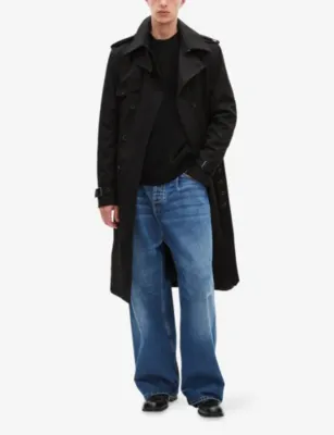 THE KOOPLES Double-Breasted Cotton Trench Coat detail 2