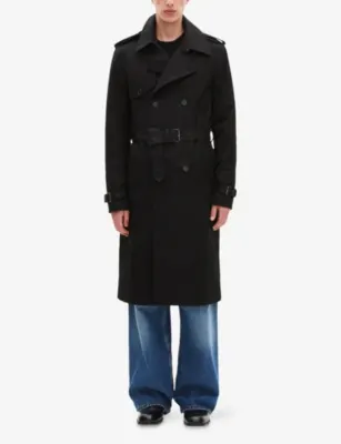 THE KOOPLES Double-Breasted Cotton Trench Coat detail 3