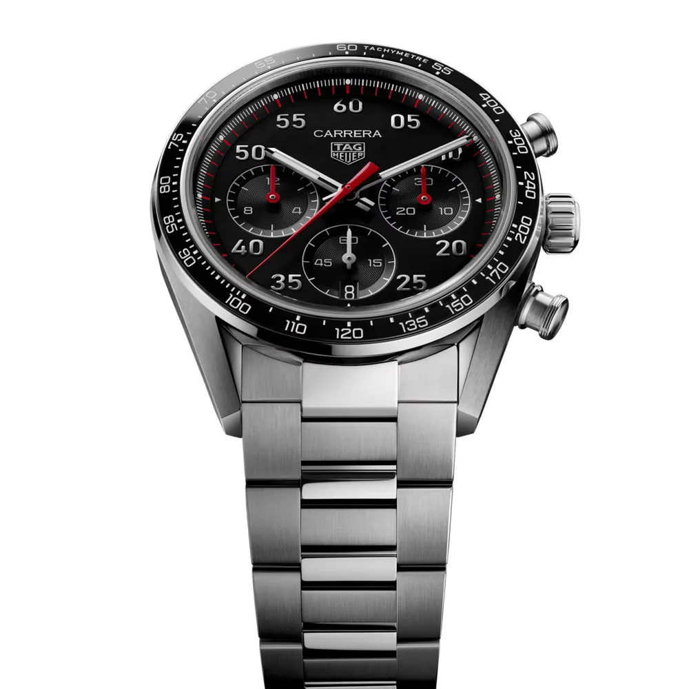 TAG Heuer Carrera Chronograph Sport Automatic 42mm Mens Watch Black detail 2