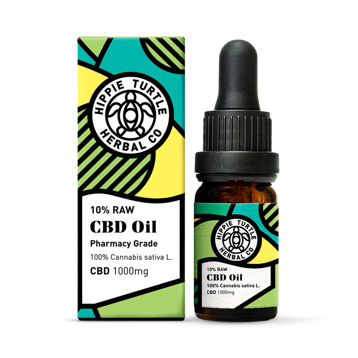 Hippie Turtle Herbal Co 10% Raw CBD Oil 1000mg (10ml)