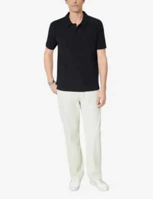 THE KOOPLES Brand-Embroidered Honeycomb Stretch-Cotton Polo Shirt detail 2