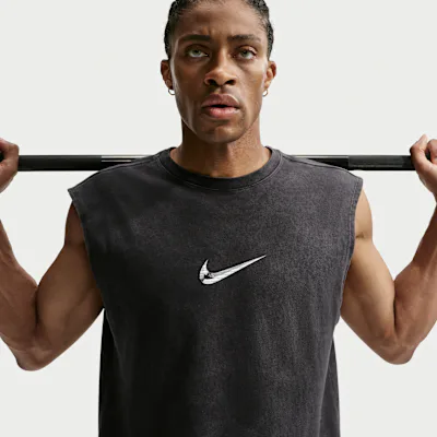 Nike Men's Sleeveless T-Shirt - Black/White in Black/White – Nike men's and unisex