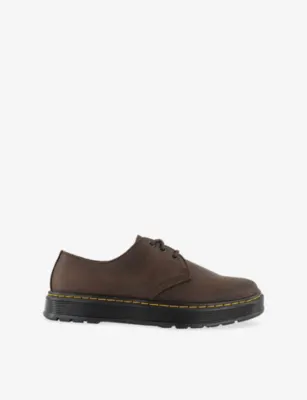 DR. MARTENS Brookline Nappa-Leather Shoes - EUR 45 / 11 UK MEN in DARK BROWN CRAZY HORSE – Mens | Smart shoes | Derby shoes