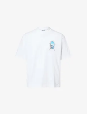 BELIER Amalfi Logo-Print Cotton T-Shirt