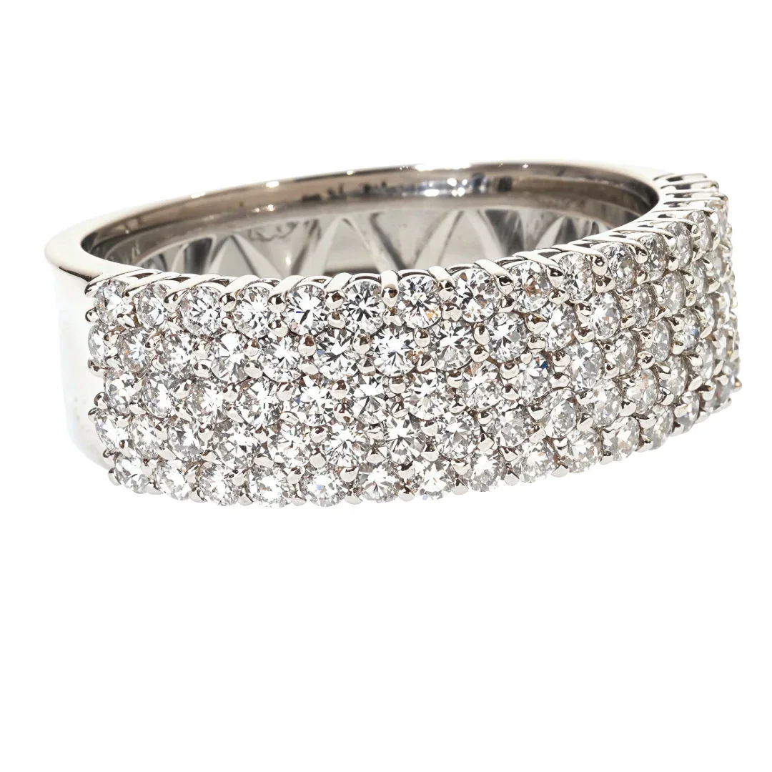 RINA - For Him CUSTOM CVD 5 Row Diamond Men's Ring (Lab) 69691 in Rose Gold / 8 – Ring