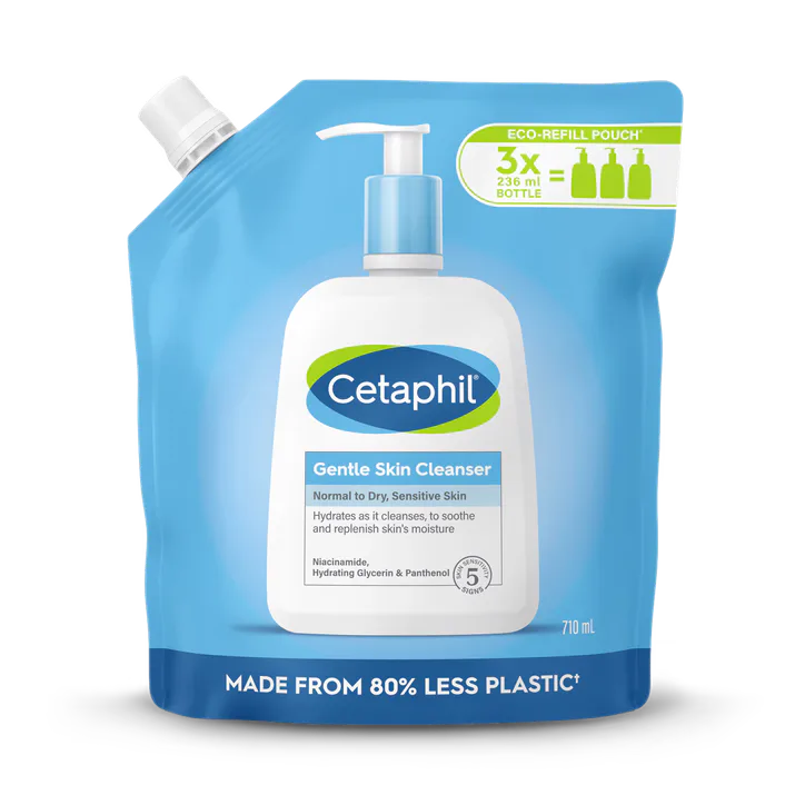 Cetaphil Gentle Skin Cleanser Face & Body Wash Refill Pouch 710ml