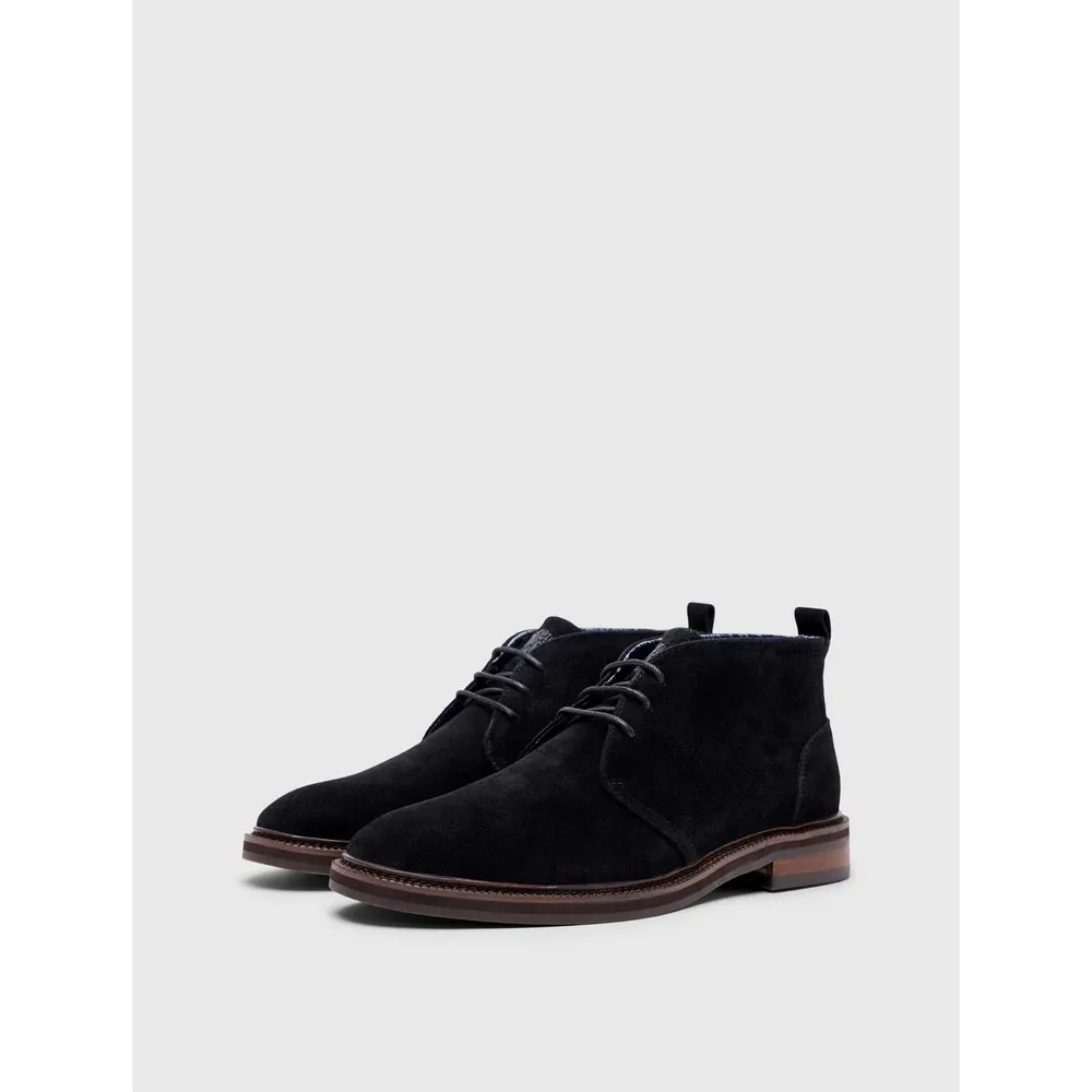 Pretty Green Men's Handley Chukka Boots in Black, additional product view 2