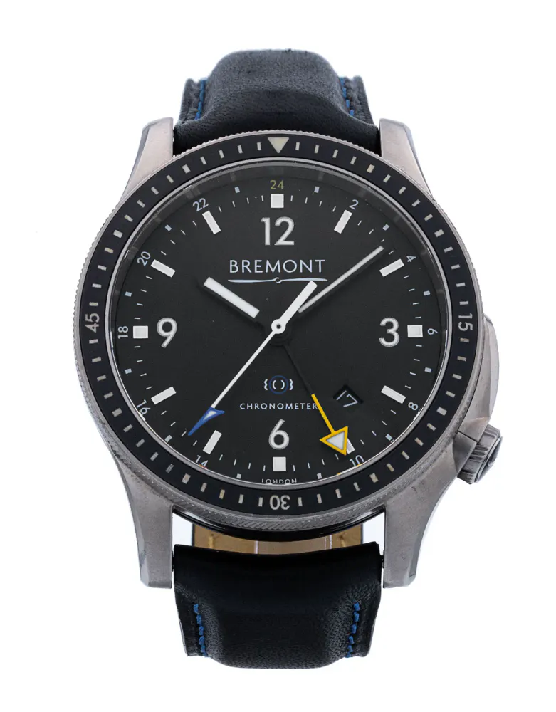 Bremont Boeing BB1-TI-GMT/BK/R — 2015 — Excellent in Black Quarter Arabic – Pre-owned watches