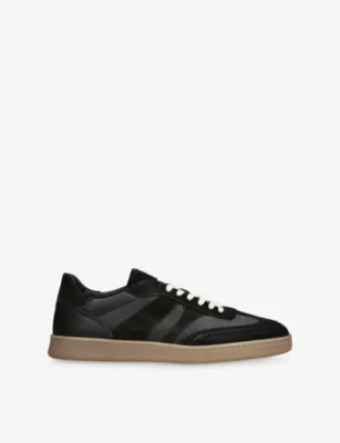 COLLEGIUM Court III Leather Trainers - EUR 46 / 12 UK MEN in BLACK – Mens | Trainers | Lace up trainers