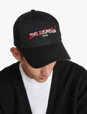 THE KOOPLES Logo Embroidery Cotton Baseball Cap in BLA01, additional product view 2