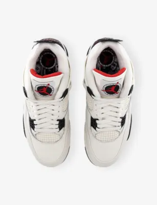 JORDAN Air Jordan 4 Retro Leather and Mesh Trainers - 12 detail 2