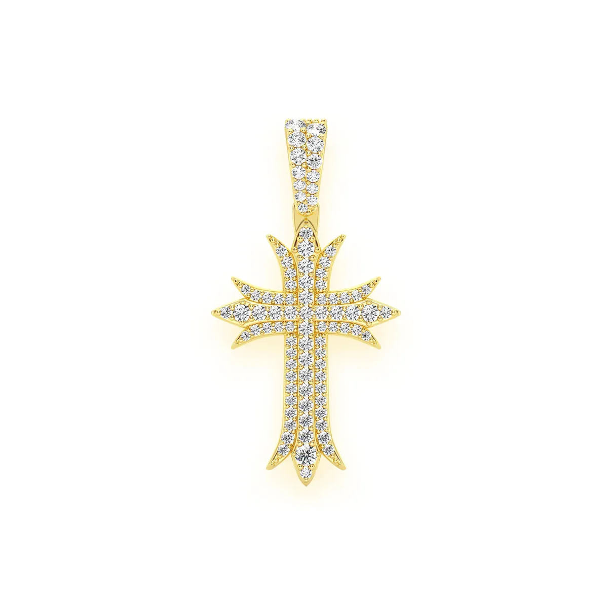 For Him Triple Point Cross Pendant in 0.65ctw / Rose Gold – Pendant