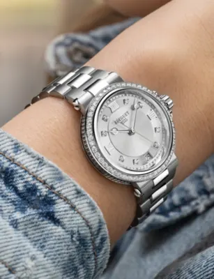 BREGUET Marine Steel And 1.25ct Diamond Automatic Watch 33.8mm in STEEL, additional product view 2