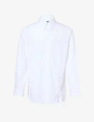 SIMONE ROCHA Lace-Up Hem Cotton Shirt