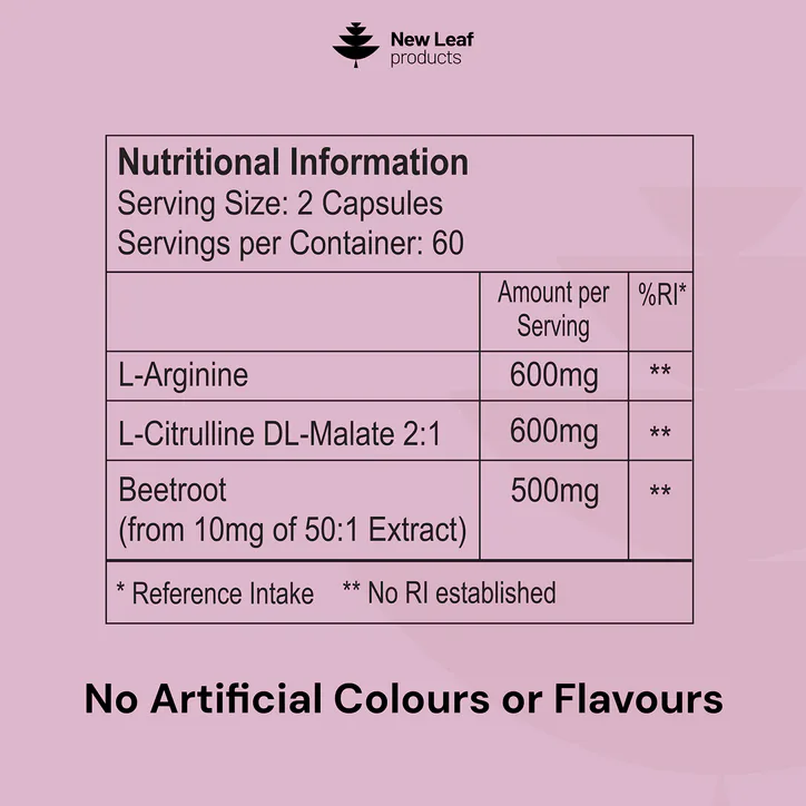 New Leaf Products L-Arginine & L-Citrulline Capsules, additional product view 2