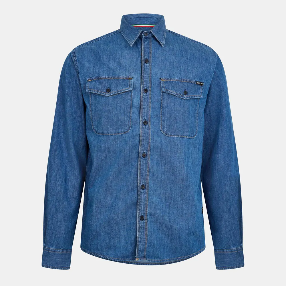 Replay Men's Long Sleeve Denim Shirt