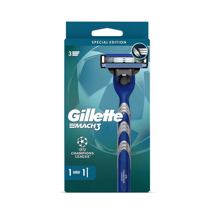 Gillette Mach3 Razor For Men, 1 Gillette Razor, 1 Razor Blade Refill