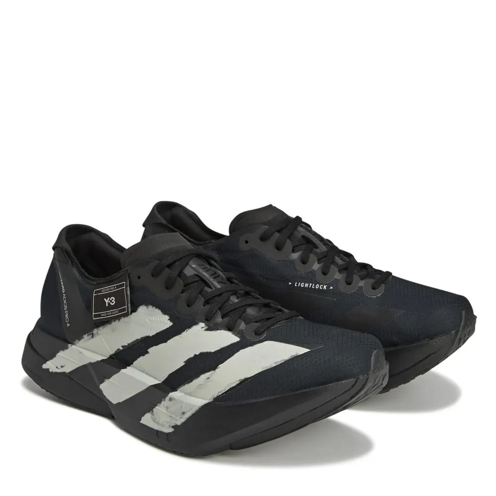 Y3 Men's Adios Pro Runners in Black, additional product view 3