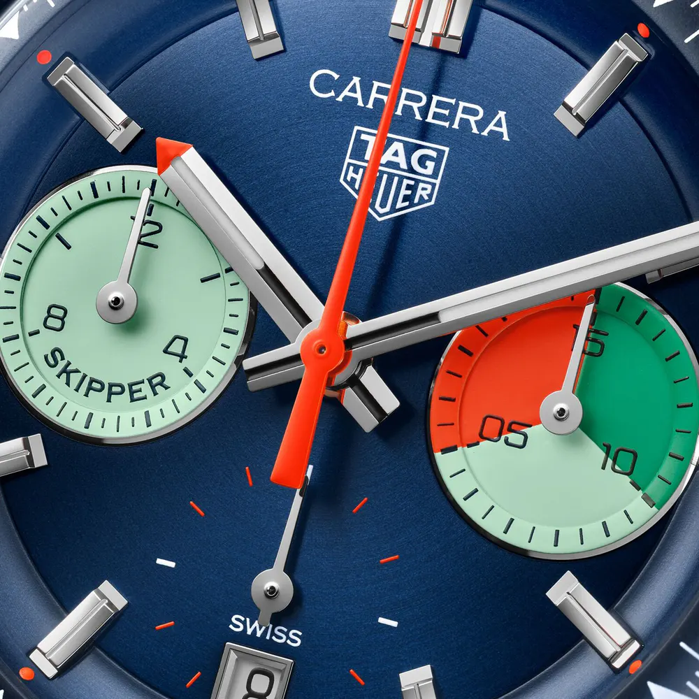 TAG Heuer Carrera Chronograph Skipper 39mm Mens Watch Blue in Blue, additional product view 3