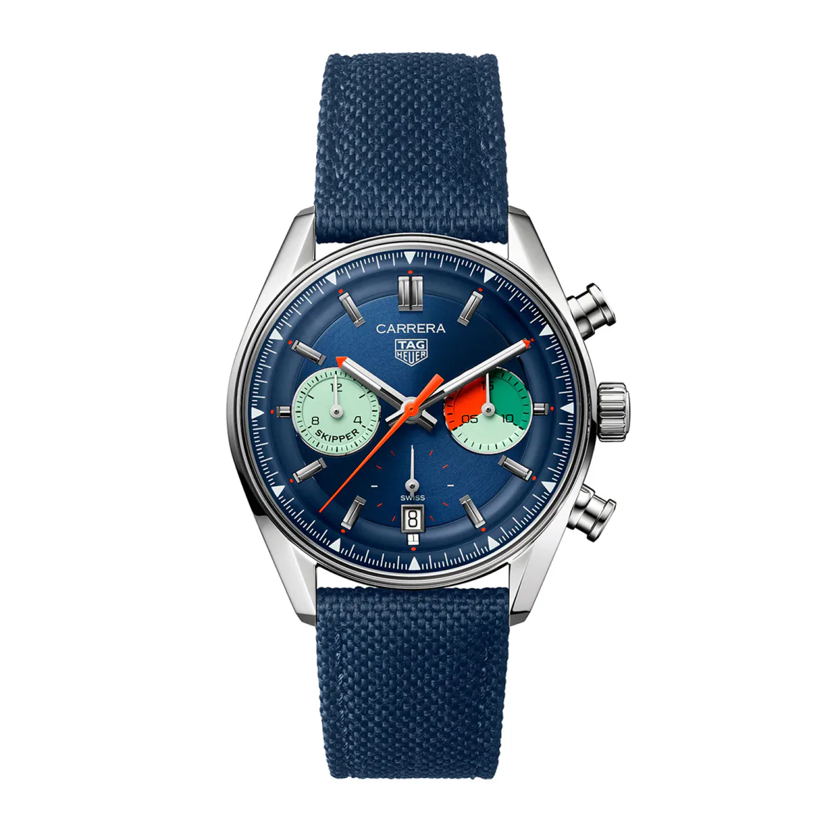TAG Heuer Carrera Chronograph Skipper 39mm Mens Watch Blue