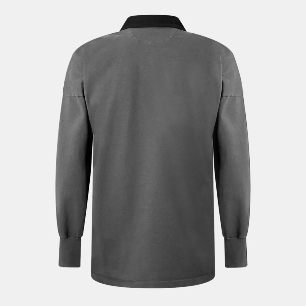 Maison Margiela Men's Short Sleeve Polo Shirt in Anthracite, additional product view 2