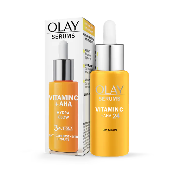 Olay Vitamin C Face Moisturiser Day Cream + AHA, Niacinamide. Brightening Skincare, 40ml