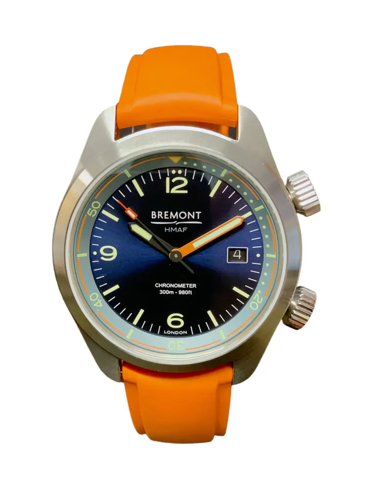 Bremont Argonaut ARGONAUT-BL-R-S — 2023 — Excellent in Blue Quarter Arabic – Pre-owned watches