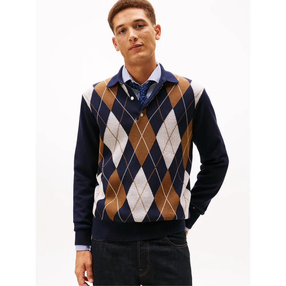 Tommy Hilfiger Tommy Argyle PoloKnt Sn61 detail 2