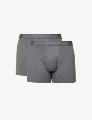 FALKE Tonal Waistband Pack Of Two Stretch-Cotton Boxers