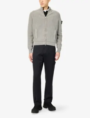 STONE ISLAND Ghost Wool And Cotton-Blend Trousers detail 2