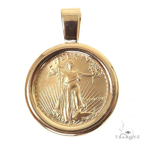 RINA - For Him CUSTOM Plain Frame 1/4 Oz Liberty Coin Pendant 68521 – Pendant