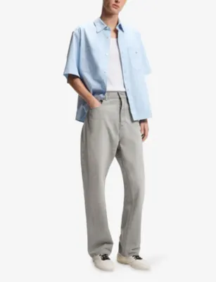 HUGO Faded Baggy-Fit Jeans - 34/32 in Medium Grey, additional product view 2