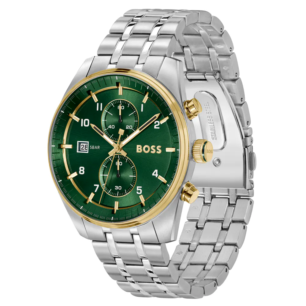 BOSS Skytraveller 44mm Mens Watch Green in Green, additional product view 2