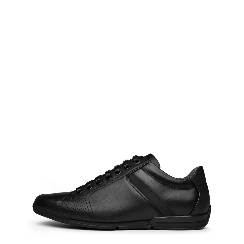 Boss Men's Saturn Smooth Low Top Premium Leather Trainers detail 3