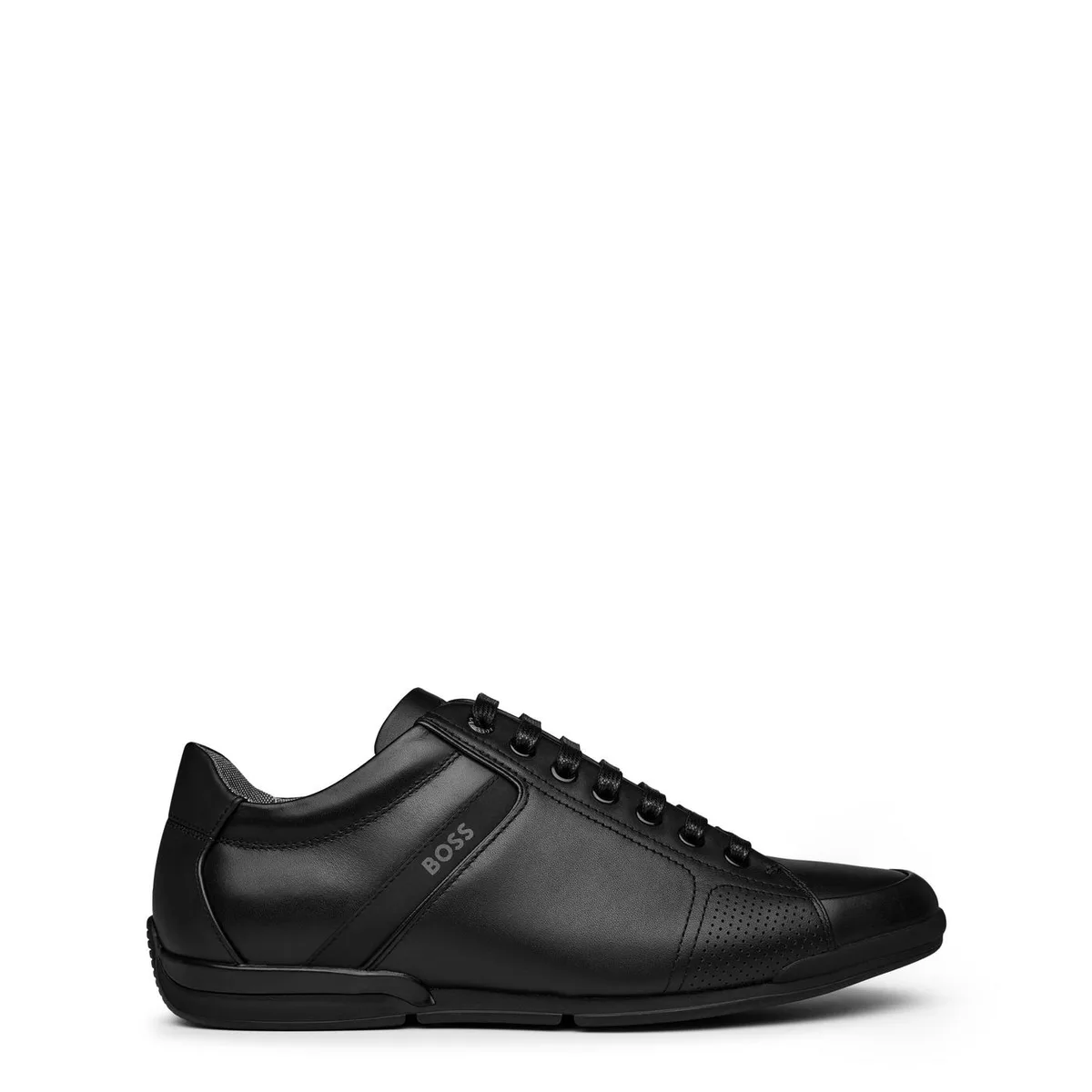 Boss Men's Saturn Smooth Low Top Premium Leather Trainers