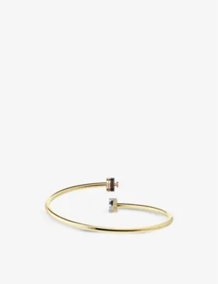BOUCHERON Quatre Classique 18ct yellow-, white- brown and rose-gold and 0.11ct brilliant-cut bracelet - 17CM detail 2