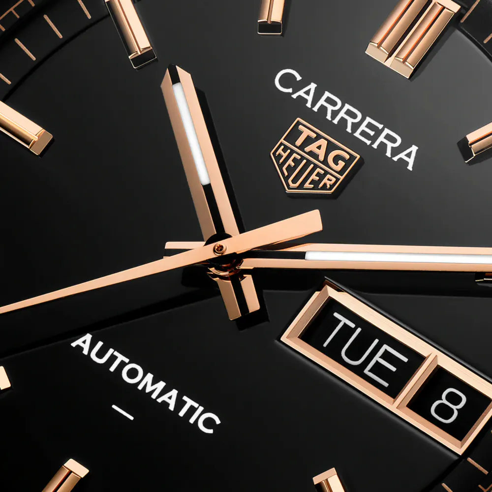 TAG Heuer Carrera Day-Date 41mm Mens Watch Black in Black, additional product view 3