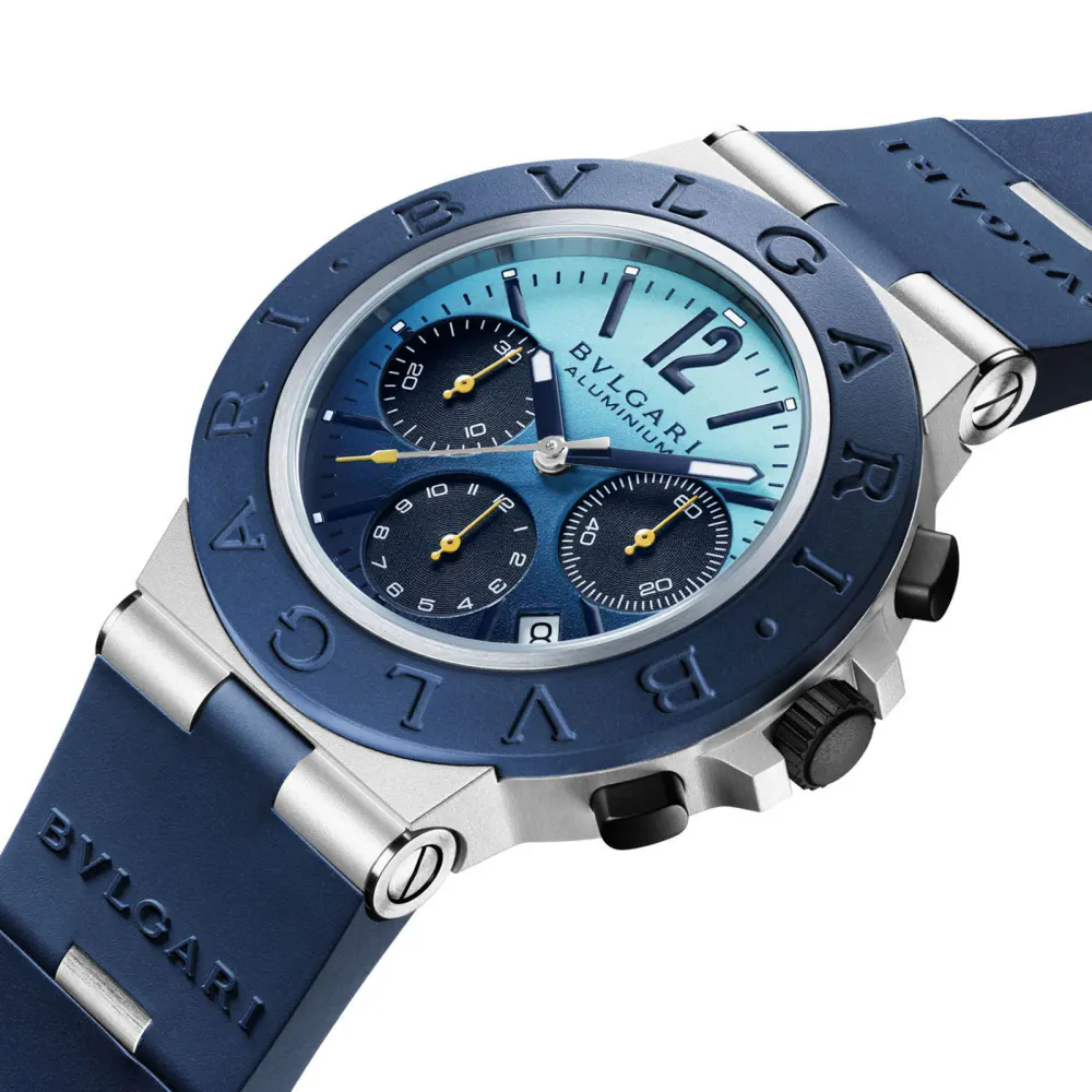 Bvlgari Aluminium Limited Edition 40mm Mens Watch Blue in Blue, additional product view 2